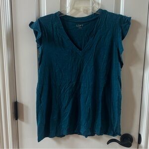 Loft flutter sleeve tee, size Large